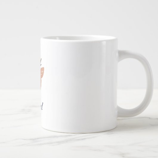 Oh Deer Deer Love Save The Deer Creative Design  Jumbo-Tasse (Rechts)
