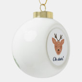 Oh Deer Deer Love Save The Deer Creative Design Keramik Kugel-Ornament (Links)