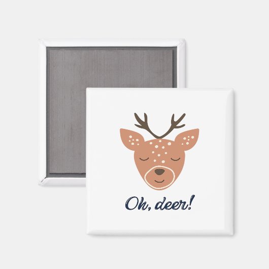Oh Deer Deer Love Save The Deer Creative Design  Magnet (Vorderseite/Rückseite)