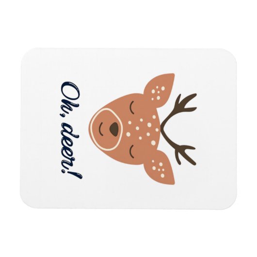Oh Deer Deer Love Save The Deer Creative Design Magnet (Horizontal)