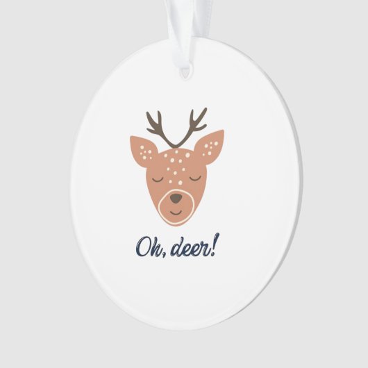 Oh Deer Deer Love Save The Deer Creative Design Ornament (Vorderseite)