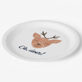 Oh Deer Deer Love Save The Deer Creative Design Pappteller (Schrägansicht)