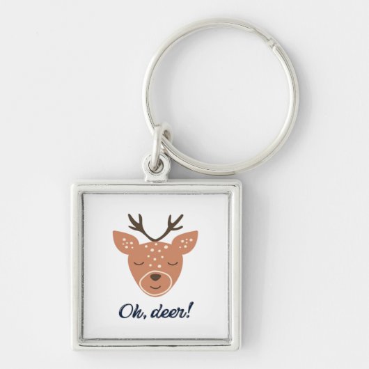 Oh Deer Deer Love Save The Deer Creative Design Schlüsselanhänger (Vorne)