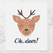 Oh Deer Deer Love Save The Deer Creative Design Weinetikett (Einzelnes Label)