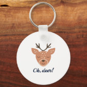 Oh Deer Deer Love Save The Deer Creative DKeychain Schlüsselanhänger (Vorderseite)