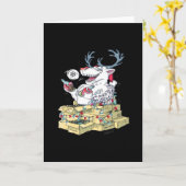 Oh Deer Drunk Reindeer CelebraFolded Greeting Card Karte (Gelbe Blume)