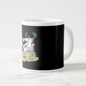 Oh Deer Drunk Reindeer Celebrating Christmas Festi Jumbo-Tasse (Vorderseite Rechts)