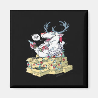 Oh Deer Drunk Reindeer Celebrating Christmas Festi Magnet