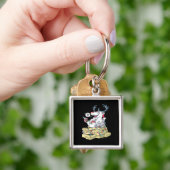 Oh Deer Drunk Reindeer Celebrating Christmas Festi Schlüsselanhänger (Hand)