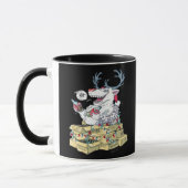 Oh Deer Drunk Reindeer Celebrating Christmas Festi Tasse (Links)