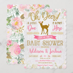 Oh, Deer! Eine kleine Doe Baby Dusche Einladung