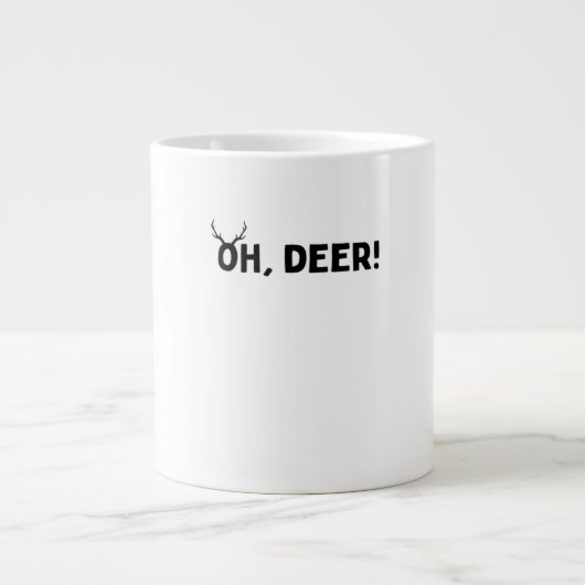 Oh Deer Einfache Ästhetik  Jumbo-Tasse (Vorderseite)