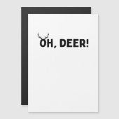Oh Deer Einfache Ästhetik Magnetkarte (Vorne/Hinten)