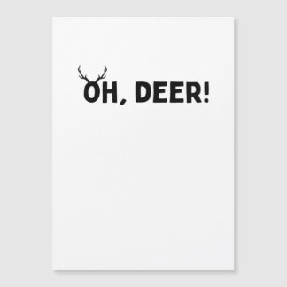 Oh Deer Einfache Ästhetik Magnetkarte