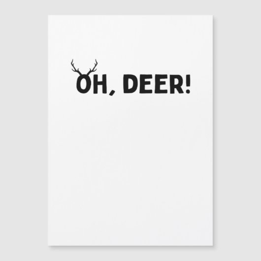 Oh Deer Einfache Ästhetik Magnetkarte (Vorderseite)