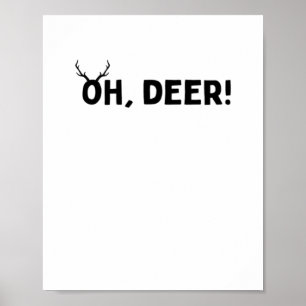 Oh Deer Einfache Ästhetik Poster