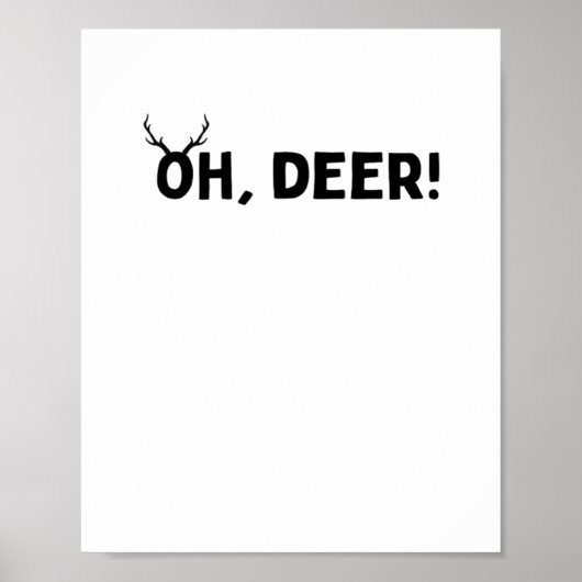 Oh Deer Einfache Ästhetik  Poster (Vorne)