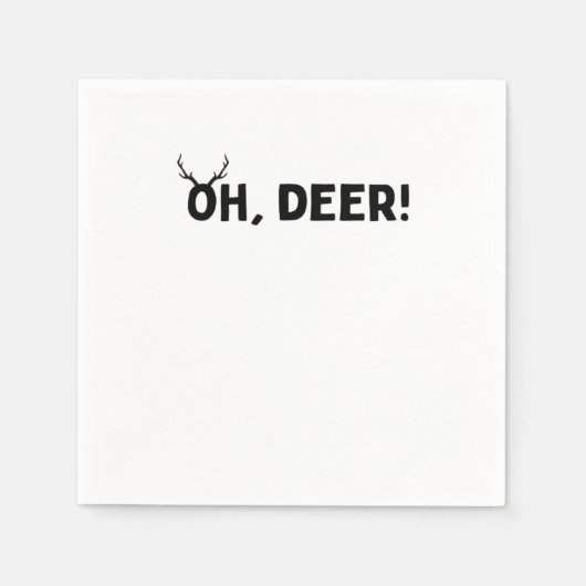 Oh Deer Einfache Ästhetik Serviette (Vorderseite)