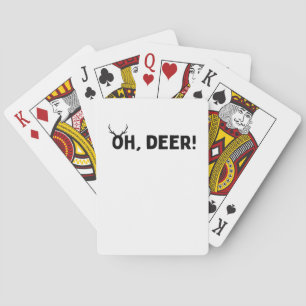 Oh Deer Einfache Ästhetik Spielkarten