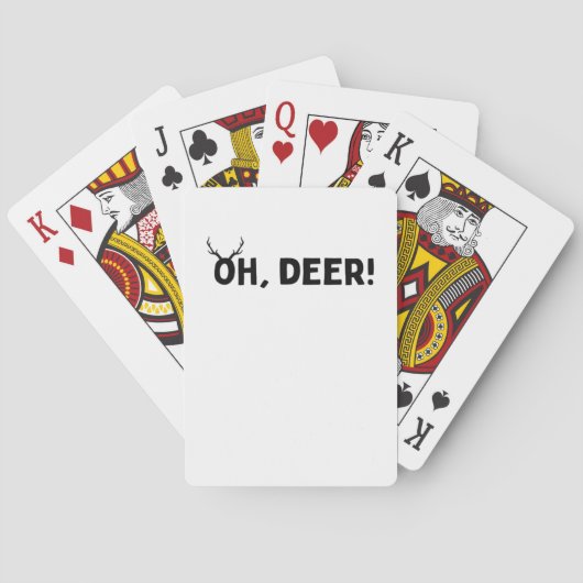 Oh Deer Einfache Ästhetik Spielkarten (Rückseite)