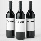 Oh Deer Einfache Ästhetik Weinetikett (Flaschen)