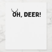 Oh Deer Einfache Ästhetik Weinetikett (Einzelnes Label)