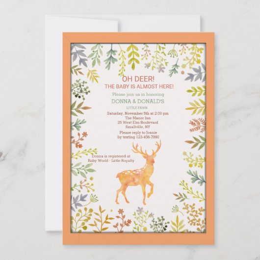 Oh Deer Einladung (Vorderseite)