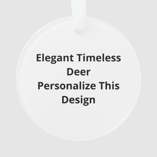 Oh Deer Elegant Timeless Style Acrylic Ornament (Rückseite)