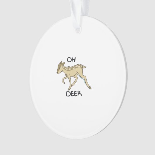 Oh Deer Elegant Timeless Style Acrylic Ornament (Vorderseite)