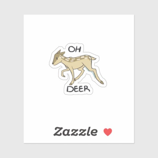 Oh Deer Elegant Timeless Style Aufkleber (Blatt)