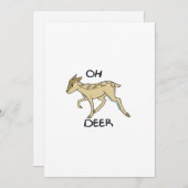 Oh Deer Elegant Timeless Style Feiertagskarte (Vorne/Hinten)