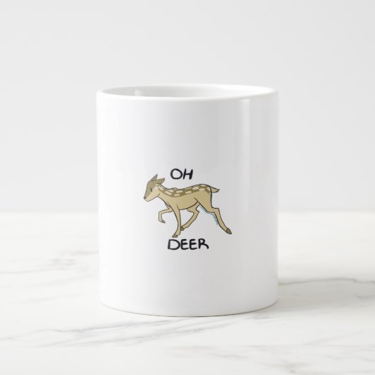 Oh Deer Elegant Timeless Style Jumbo-Tasse (Vorderseite)