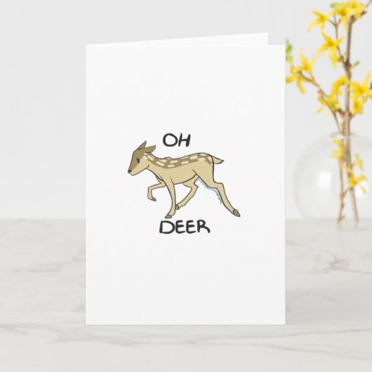 Oh Deer Elegant Timeless Style Karte (Gelbe Blume)