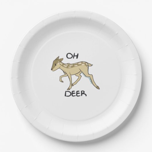 Oh Deer Elegant Timeless Style Pappteller (Vorderseite)
