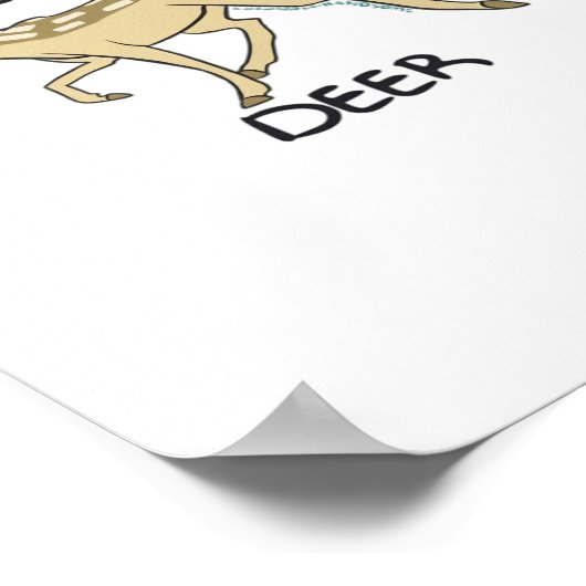 Oh Deer Elegant Timeless Style Poster (Ecke)