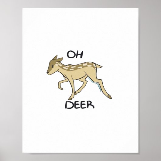 Oh Deer Elegant Timeless Style Poster (Vorne)