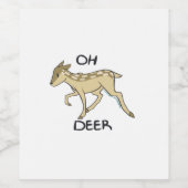Oh Deer Elegant Timeless Style Weinetikett (Einzelnes Label)