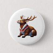Oh Deer Energetic Modern Design  Button (Vorderseite)
