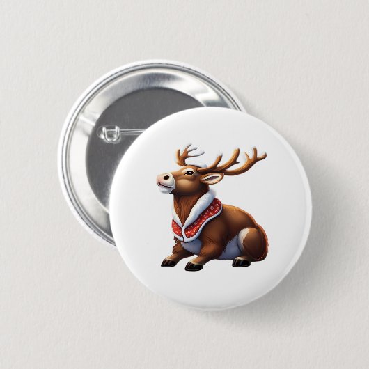 Oh Deer Energetic Modern Design  Button (Vorne & Hinten)