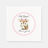 Oh Deer Es ist ein Niedliches Baby-Dusche-Party Serviette (Vorderseite)