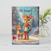 Oh, Deer! Es ist ein Woodland-Party Weihnachten (Stehend Vorderseite)