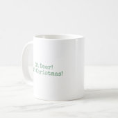 Oh Deer, es ist Weihnachten [grün] - Tasse (Vorderseite Links)