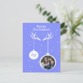 Oh Deer, es ist Weihnachts-Weihnachtspostkarte Einladungspostkarte (Stehend Vorderseite)