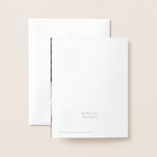 Oh Deer, es ist Weihnachtsfohlen-Karte Folienkarte (Rückseite mit Umschlag)