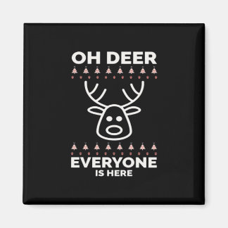 Oh Deer Everyone Is Here Modern Style  Magnet