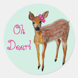 "Oh Deer" Fawn Sticker