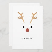 Oh Deer Feiertagskarte (Vorne/Hinten)
