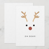 Oh Deer Feiertagskarte (Vorne/Hinten)