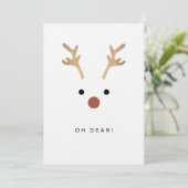 Oh Deer Feiertagskarte (Stehend Vorderseite)