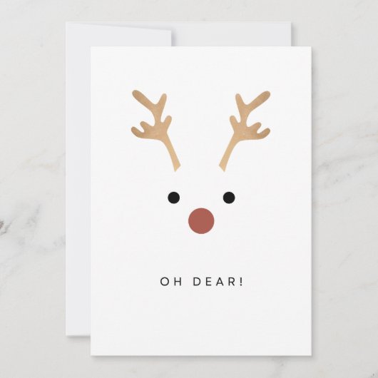 Oh Deer Feiertagskarte (Vorderseite)